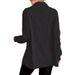 Aria Basics Aria Basics 2025 Autumn/Winter New Cross-Border European And American Women's Fashion Loose Wave Pattern Shirt Top_ecoleips.com