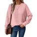 Women's Knit Sweater – Trendy 3D Textured Pullover, Casual Round-Neck Long Sleeve Top, Soft Stretch Fabric_ecoleips.com