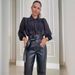 Women's Clothing mature style pure color perspective sexy mesh versatile shirt suit_ecoleips.com