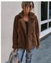 Elegant Button-Down Blazer Coat For Women – Stylish Winter Outerwear With Pockets & Faux Fur Trim, Slim Fit, Long Sleeve, Office & Casual Wear_ecoleips.com