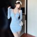 Sexy Strap Dress Two-Piece Set Elegant Cardigan Long Sleeve Blouse Sweet And Spicy High-End Early Spring Fashion Outfit_ecoleips.com
