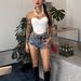 Spice Girl High Waist Washed Frayed Rough Edge Denim Shorts Women Summer Thin Buttocks_ecoleips.com
