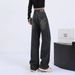 Retro High-Waisted Wide-Leg Jeans For Women, 2025 New Spring/Autumn Style, Petite American Loose Fit Narrow Straight_ecoleips.com