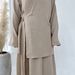 Modest Abaya Dress Middle East Dubai Style Solid Color Top Skirt Suit Abaya Casual Lace Women's Fashion_ecoleips.com