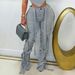 Women's Drawstring Wide-Leg Pants | High Waisted Casual Trousers With Belt Loops | Streetwear Polyester Straight Leg Pants (Light Gray/Khaki, S-XXL)_ecoleips.com