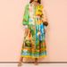 2026 Spring New Women's Clothing European And American Cross-Border Casual Lantern Sleeve Belted Printed Cardigan Dress_ecoleips.com