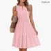 Women's Clothing Slim Waist Round Neck Pleated Cotton Linen Sleeveless Dress For Women Small V Best Selling_ecoleips.com