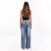 Women's Vintage Washed Wide Leg Jeans With Heart Back Pockets, Loose Casual Denim Trousers For Daily Streetwear_ecoleips.com