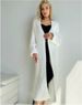 Women's Oversized Knit Cardigan Sweater - Long Cozy Faux Mink Fur Coat For Winter, Loose Fit, V-Neck, 3D Pattern, Boho Chic_ecoleips.com