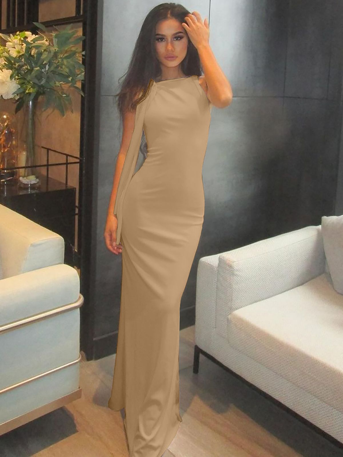 Hugcitar 2025 Solid O Neck Sleeveless Patchwork Sexy Bodycon Maxi Prom Dress Summer Women Clothes Birthday Party Festival Y2K_ecoleips.com