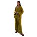 Women's Clothing V Neck Cardigan Wide Leg Pants Set American Style Two Piece Shirt Spring New Clothing_ecoleips.com