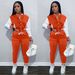 Women's Patchwork Jacket Baseball Suit Sportswear Two-Piece Set Single Breasted Trendy Clothing_ecoleips.com