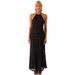 51618 European And American Foreign Trade Women's Backless Pleated Fabric Personality New Breathable Lace-up Ruffle Long_ecoleips.com
