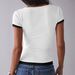 2026 Cross-Border Bestseller Ribbed Square Neck Contrast Color Short Sleeve T-Shirt For Women, Spring/Summer Commuting_ecoleips.com