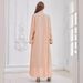 Fashionable Embroidered Robe Middle Eastern Arab Luxurious Gold-Embossed Cardigan Muslim Long Dress_ecoleips.com