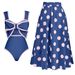 Women's Clothing Sexy One Piece Swimsuit Female Chiffon Skirt Swimsuit Swimming Suit_ecoleips.com