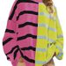 Autumn And Winter New Cross-border Striped Knitted Long-sleeved Sweater Women_ecoleips.com