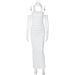 2025 Autumn New Fashion Sexy Elegant Strapless Dress With Mesh Sleeves For Women Wholesale_ecoleips.com