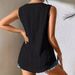 Aria Basics Aria Basics 2025 European And American Cross-border Summer New Women's Loose Jacquard Hollow V-neck Buttoned Sleeveless Mid-length_ecoleips.com