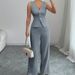 2026 Spring New Women's Clothing European And American Cross-Border Fashion Commuting Solid Color Two-Piece Pants_ecoleips.com