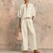 2026 Summer New European And American Women's Fashion Casual Loose Solid Color Zipper Round Neck Wide-Leg_ecoleips.com