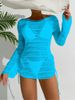 Trendy Bikini Set With Sheer Skirt – Adjustable Halter & Quick-Dry Fabric | Women's Swimwear For Beach & Pool_ecoleips.com