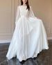 Women Fashion Round Neck Lantern Sleeves Pearlescent Yarn Multiple Colors Wedding Dress Elegant Party Prom Evening Formal Gown Dress_ecoleips.com