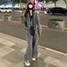 girl Girl Fashion Design Ribbon Woolen Blazer Women's Casual Trousers Autumn Winter New Two-Piece Set Korean Style_ecoleips.com