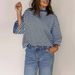 2025 Bestseller: European American Style Fashionable Color-Block Striped Top With Round Neck, Loose Fit,_ecoleips.com