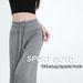 Women's High Waisted Drawstring Wide Leg Pants Summer Thin Yoga Casual Sports Slimming Fitness Straight Leg Long Pants_ecoleips.com