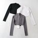 ISN Blogger Sun Protection 2026 Autumn New European And American Street Style Short Long-sleeve Top Women's Cardigan_ecoleips.com