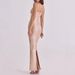 Women's Sexy Plunging Sleeveless Gold Foil Bodycon Maxi Dress – Party Evening Gown 2026_ecoleips.com