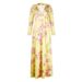 In Stock! . Bestseller European And American Women's Clothing V-neck Printed Long Dress OM1115_ecoleips.com