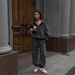 Women's Clothing High End Half Zippered Sweatshirt With Small Prints On The Chest High Waisted Straight Leg Slim Fitting Long Sweatpants_ecoleips.com