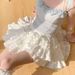 White Lace Cake Style Tutu Skirt High Waisted Slimming Anti Exposure a Line Short Skirt for Women Ballet Style_ecoleips.com