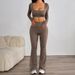 AD636 European And American Cross-border New Style Nude-feel Micro-flared Yoga Pants Autumn Fitness Sports Casual_ecoleips.com