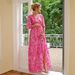 Women's Clothing Women's V Neck Printed Maternity Dress Style Backless Swing Summer Beach Vacation Full Length_ecoleips.com