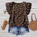 Women's Summer Short Sleeve Casual Round Neck Shirt Top Style_ecoleips.com