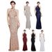 Women's Clothing Sequin Evening Dress Bridesmaid Dress Banquet Party Fishtail Dress_ecoleips.com