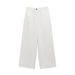 Suitable For All Seasons Women's 2025 Spring New Linen Blend Casual Fashion With Draping Effect Versatile Wide-Leg Pants_ecoleips.com