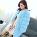 Women's Clothing Luxury Faux Fox Fur Coat Women's Mid-Length Elegant Winter Outerwear With Plush Collar_ecoleips.com