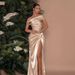 Women's Clothing One Shoulder Dress Slit Dress Women Celebrity Style Temperament Women's Sexy Slit Long Dress_ecoleips.com