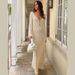 Women's Clothing Fashion Slim V Neck Beach Skirt Versatile Beach Cover Up Temperament High End Beach Sun Protection Clothing_ecoleips.com