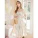 Cross-border French-style Tea 2024 Spring-summer New Lantern Sleeve Elegant Fairy Long Dress With Waist-cinching Floral_ecoleips.com