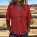 Summer Women's V Neck Short Sleeve T-Shirt Loose Fit Casual Top In Solid Colors Fashion_ecoleips.com