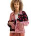 European And American Cross-border Women's Clothing Retro And Old Washed Water Corduroy Splicing Woolen Jacket Hip-hop Fashion Wrinkled Chrysanthemum_ecoleips.com