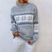 Aria Basics Aria Basics Cross-Border Foreign Trade Women's Knitted Autumn Winter New European American Christmas Pullover Half Turtleneck_ecoleips.com