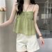 Women's Clothing Pure Color Small Fresh French Suspenders Women's Halter New Sweet Small Vest Outerwear Double Layer Suspenders_ecoleips.com