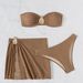 European American Style Skirt Bikini Three Piece Set Swimwear Beach Foreign Trade 2025 New Cross Border Hot Spring Two Piece Swimsuit for Women_ecoleips.com
