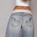 Cross-border Wholesale Version Of Revice Retro Y2k Casual Patchwork Straight Loose Elastic Low-waist Women's Jeans_ecoleips.com
